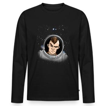 Insassen Astronaut Raum Astronomie Halloween Insas - Männer Premium Bio Langarmshirt - Schwarz - Vorne - Nico (187cm)