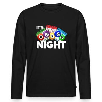 Ich bin Bingo Nacht Bingo -Spieler Gl�cksspiel Bin - Männer Premium Bio Langarmshirt - Schwarz - Vorne - Nico (187cm)
