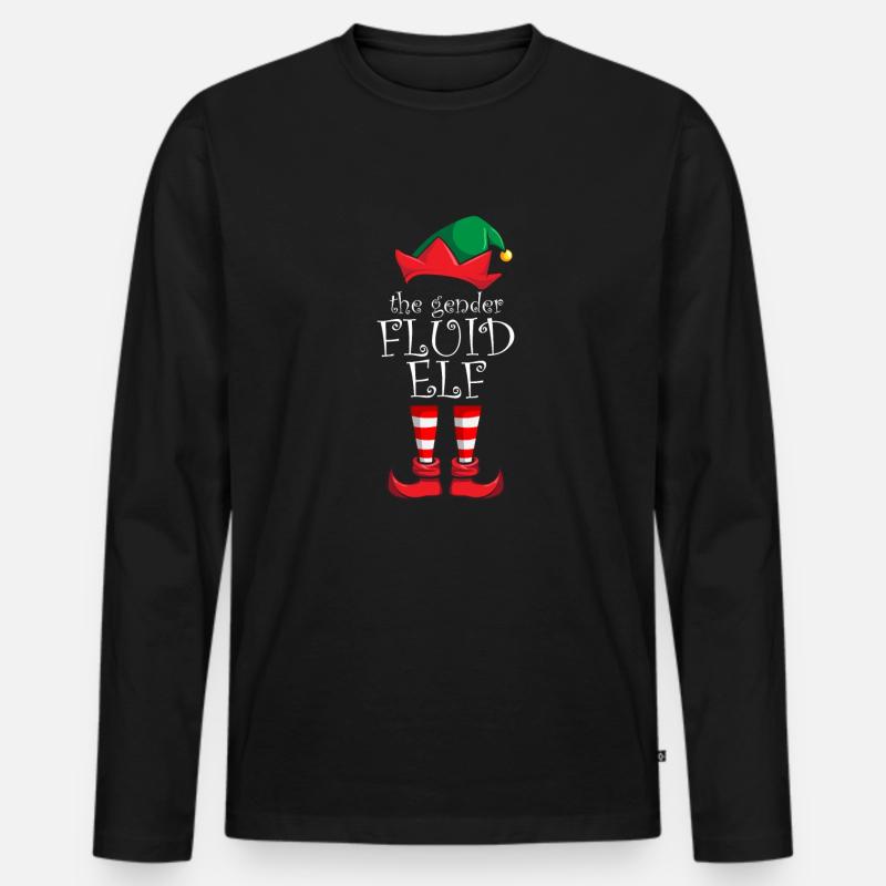 Die Weihnachtsgeschlechts der Geschlechtsfl�ssigke - Männer Premium Bio Langarmshirt - Schwarz