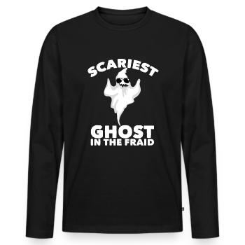 Gruseligster Geist im fraid lustigen Halloween -Ge - Männer Premium Bio Langarmshirt - Schwarz - Vorne - Nico (187cm)