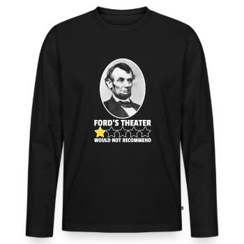 Fords Theater w�rde 1-Sterne-Lincoln nicht empfehl - Männer Premium Bio Langarmshirt - Schwarz - Vorne - Nico (187cm)