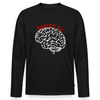 Vernunft null Prozent Phasmophobie Angst vor Geist - Männer Premium Bio Langarmshirt - Schwarz - Vorne - Nico (187cm)