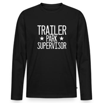 Trailer Park Supervisor Redneck White M�ll - Männer Premium Bio Langarmshirt - Schwarz - Vorne - Nico (187cm)