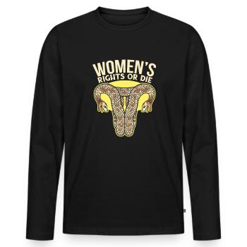 Frauenrechte oder die Feminist Pro Choice Pro Roe - Männer Premium Bio Langarmshirt - Schwarz - Vorne - Nico (187cm)