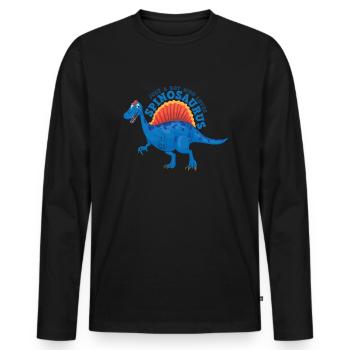 Nur ein Junge, der Spinosaurus Dinosaurier Jungen - Männer Premium Bio Langarmshirt - Schwarz - Vorne - Nico (187cm)