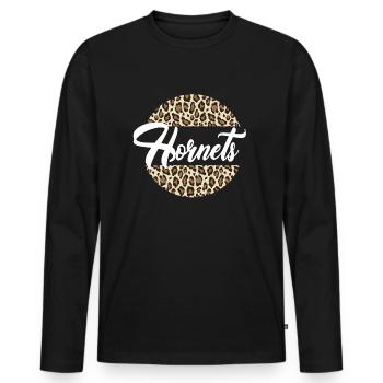 Hornets High School Maskottchen Sportteam Frauen - Männer Premium Bio Langarmshirt - Schwarz - Vorne - Nico (187cm)