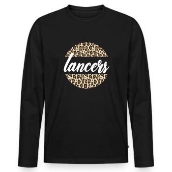 Lancers High School Maskottchen Sportteam Frauen - Männer Premium Bio Langarmshirt - Schwarz - Vorne - Nico (187cm)