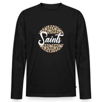 Saints High School Maskottchen Sportteam Frauen - Männer Premium Bio Langarmshirt - Schwarz - Vorne - Nico (187cm)