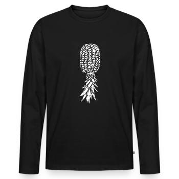 Ananas Swinger Party verkehrt herum Ananas - Männer Premium Bio Langarmshirt - Schwarz - Vorne - Nico (187cm)