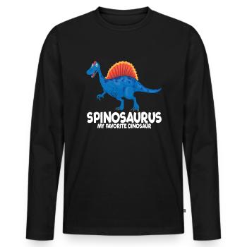 Spinosaurus mein Lieblingsdinosaurierkinder Spinos - Männer Premium Bio Langarmshirt - Schwarz - Vorne - Nico (187cm)