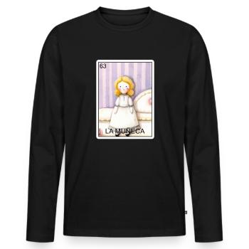 La Muneca Die Puppenkarte Mexikanische Lotterie Mu - Männer Premium Bio Langarmshirt - Schwarz - Vorne - Nico (187cm)