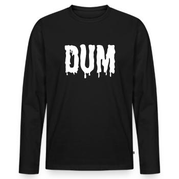 Dum Dum Tropfy Blanc Goutte à goutte Dripin Lettres Streetwea - T-shirt manches longues Premium bio Homme - noir - Devant - Nico (187cm)
