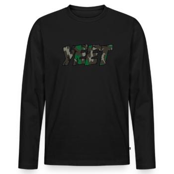Yeet meme yeted Slang Boys M dchen Teen Child - Men's Premium Organic Long Sleeve Shirt - black - Front - Nico (187cm)