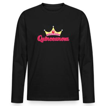 Quinceanera Mis Quince Geschenk 15. Geburtstag M�d - Männer Premium Bio Langarmshirt - Schwarz - Vorne - Nico (187cm)