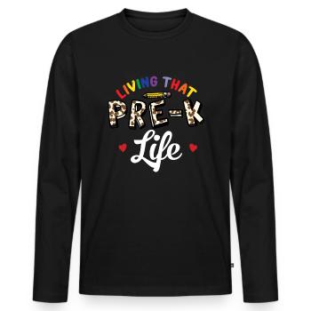 Leben dieses Leben vor dem K-Leben, neuer Lehrer v - Männer Premium Bio Langarmshirt - Schwarz - Vorne - Nico (187cm)