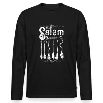 Salem Broom Co Halloween Hexe Salem Broom Company - Männer Premium Bio Langarmshirt - Schwarz - Vorne - Nico (187cm)