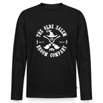 Die Olde Salem Broom Company Est 1832 Salem Witch - Männer Premium Bio Langarmshirt - Schwarz - Vorne - Nico (187cm)