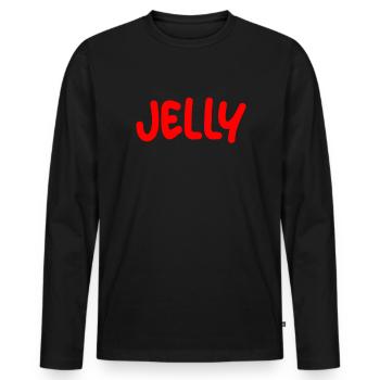 Jelly Kost�m passende PB- und J Halloween -Kost�m - Männer Premium Bio Langarmshirt - Schwarz - Vorne - Nico (187cm)