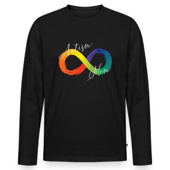 Autismus Mom Infinity Symbol Spectrum Autismus - Männer Premium Bio Langarmshirt - Schwarz - Vorne - Nico (187cm)