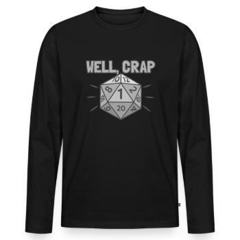 Nun, Mist hat ein 1 D20 Dice Game Dungeon RPG gero - Männer Premium Bio Langarmshirt - Schwarz - Vorne - Nico (187cm)