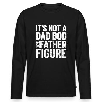 Es ist kein Vater, es ist eine Vaterfigur des Vate - Männer Premium Bio Langarmshirt - Schwarz - Vorne - Nico (187cm)