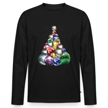 Disco Weihnachtsbaum Disco B�lle Disco LiebhaberDi - Männer Premium Bio Langarmshirt - Schwarz - Vorne - Nico (187cm)