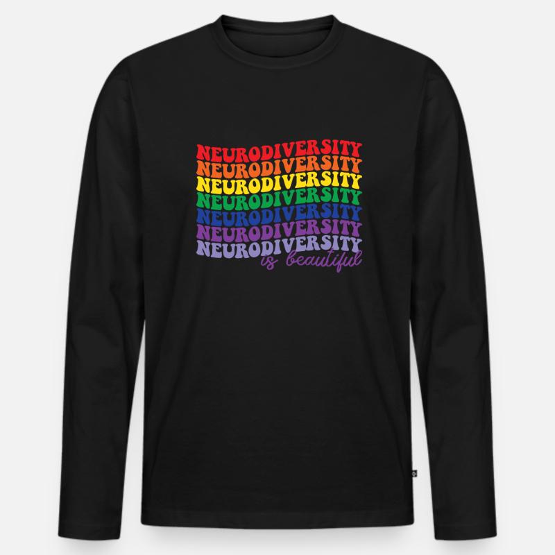 Neurodiversit�t ist ein �nes Autismusbewusstsei - Männer Premium Bio Langarmshirt - Schwarz