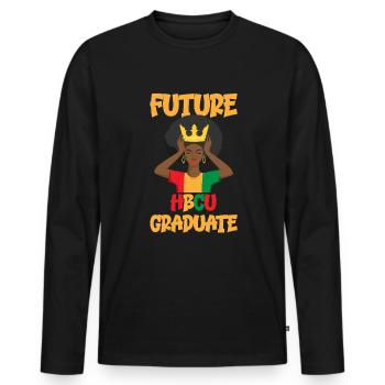 Future HBCU Graduate Historical Black College - Männer Premium Bio Langarmshirt - Schwarz - Vorne - Nico (187cm)