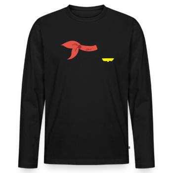Stewardess Kost�m Frauen Halloween StewardessHallo - Männer Premium Bio Langarmshirt - Schwarz - Vorne - Nico (187cm)