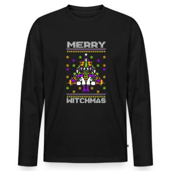 Frohe Witchmas Hexe H�ssliche Weihnachten Frohe Wi - Männer Premium Bio Langarmshirt - Schwarz - Vorne - Nico (187cm)