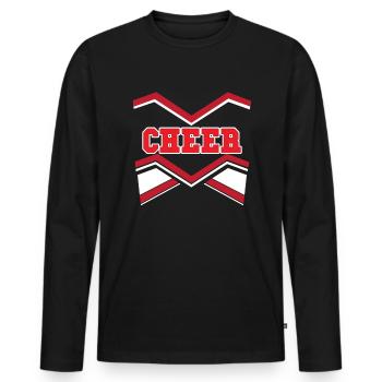 Jubelkost�m lustige Halloween -M�dchen Cheerleader - Männer Premium Bio Langarmshirt - Schwarz - Vorne - Nico (187cm)
