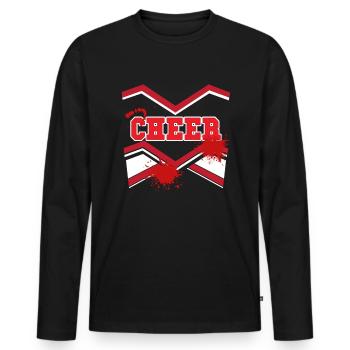 Jubelkost�m Halloween Bloody Cheerleader Kost�m - Männer Premium Bio Langarmshirt - Schwarz - Vorne - Nico (187cm)