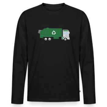 M�llwagen Kinder Kleinkind M�llday Trucks - Männer Premium Bio Langarmshirt - Schwarz - Vorne - Nico (187cm)