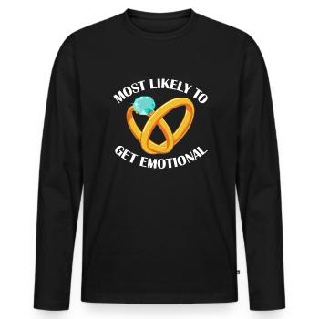 Am wahrscheinlichsten wird emotionale passende Hoc - Männer Premium Bio Langarmshirt - Schwarz - Vorne - Nico (187cm)