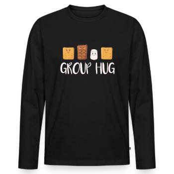 Groupe Embrace S’mores Marshmallow Camping Smores - T-shirt manches longues Premium bio Homme - noir - Devant - Nico (187cm)
