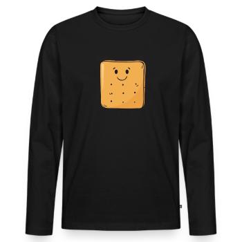 S'mores Kost�m niedlich Graham Cracker Camping Smo - Männer Premium Bio Langarmshirt - Schwarz - Vorne - Nico (187cm)