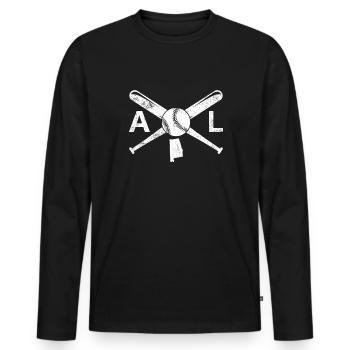 Alabama Baseball Liebe Al Baseball Alabama Basebal - Männer Premium Bio Langarmshirt - Schwarz - Vorne - Nico (187cm)