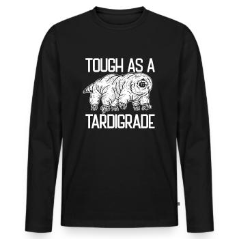 Hart wie ein Tarder -Wasser B�r Hart Tarderrade - Männer Premium Bio Langarmshirt - Schwarz - Vorne - Nico (187cm)