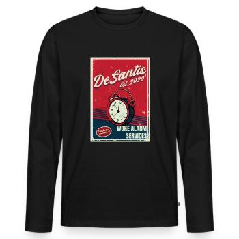DeSantis weckte Alarmdienste Anti-Wich DeSantis - Männer Premium Bio Langarmshirt - Schwarz - Vorne - Nico (187cm)