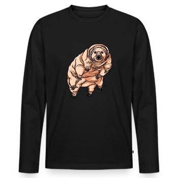 Tarderrade Water B�r als Targrade harthartes Tarde - Männer Premium Bio Langarmshirt - Schwarz - Vorne - Nico (187cm)