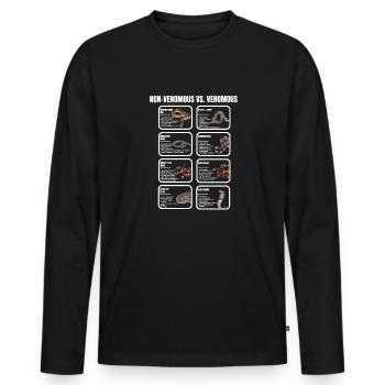 Giftig gegen nicht g�nstige Schlangen Herpetologie - Männer Premium Bio Langarmshirt - Schwarz - Vorne - Nico (187cm)
