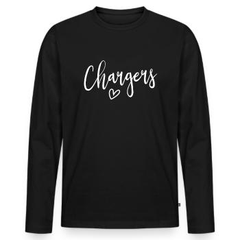 Chargers School Chargers Sports Team FrauenWomens - Männer Premium Bio Langarmshirt - Schwarz - Vorne - Nico (187cm)