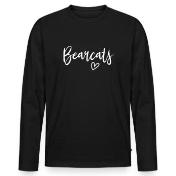 Bearcats High School Bearcats Sportteam Frauen - Männer Premium Bio Langarmshirt - Schwarz - Vorne - Nico (187cm)