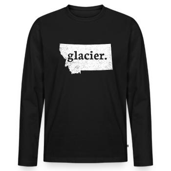 Gletscher Montana Gletscher Nationalpark Gletscher - Männer Premium Bio Langarmshirt - Schwarz - Vorne - Nico (187cm)