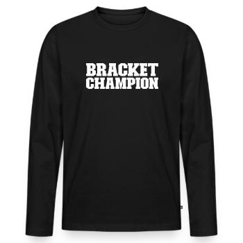 Baldball der Klammer Champion -Champion - Männer Premium Bio Langarmshirt - Schwarz - Vorne - Nico (187cm)