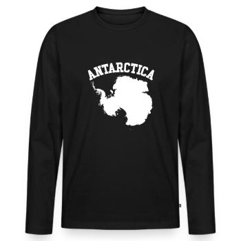 Antarktis die Eispausee Antarktis - Männer Premium Bio Langarmshirt - Schwarz - Vorne - Nico (187cm)