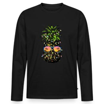 Weihnachten im Juli Ananas lustiges Weihnachten Ju - Männer Premium Bio Langarmshirt - Schwarz - Vorne - Nico (187cm)
