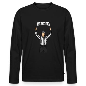 Ahnungslose Sportfan -Schiedsrichter Birdie Lustig - Männer Premium Bio Langarmshirt - Schwarz - Vorne - Nico (187cm)