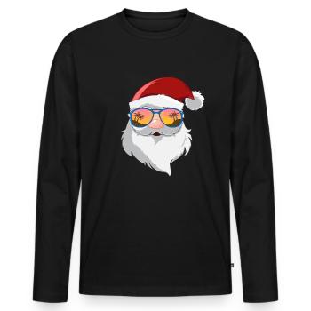 Weihnachten im Juli Santa Beach Urlaub Weihnachten - Männer Premium Bio Langarmshirt - Schwarz - Vorne - Nico (187cm)