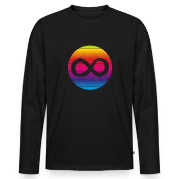 Neurodiversity Infinity Sunset Autismusbewusstsein - Männer Premium Bio Langarmshirt - Schwarz - Vorne - Nico (187cm)